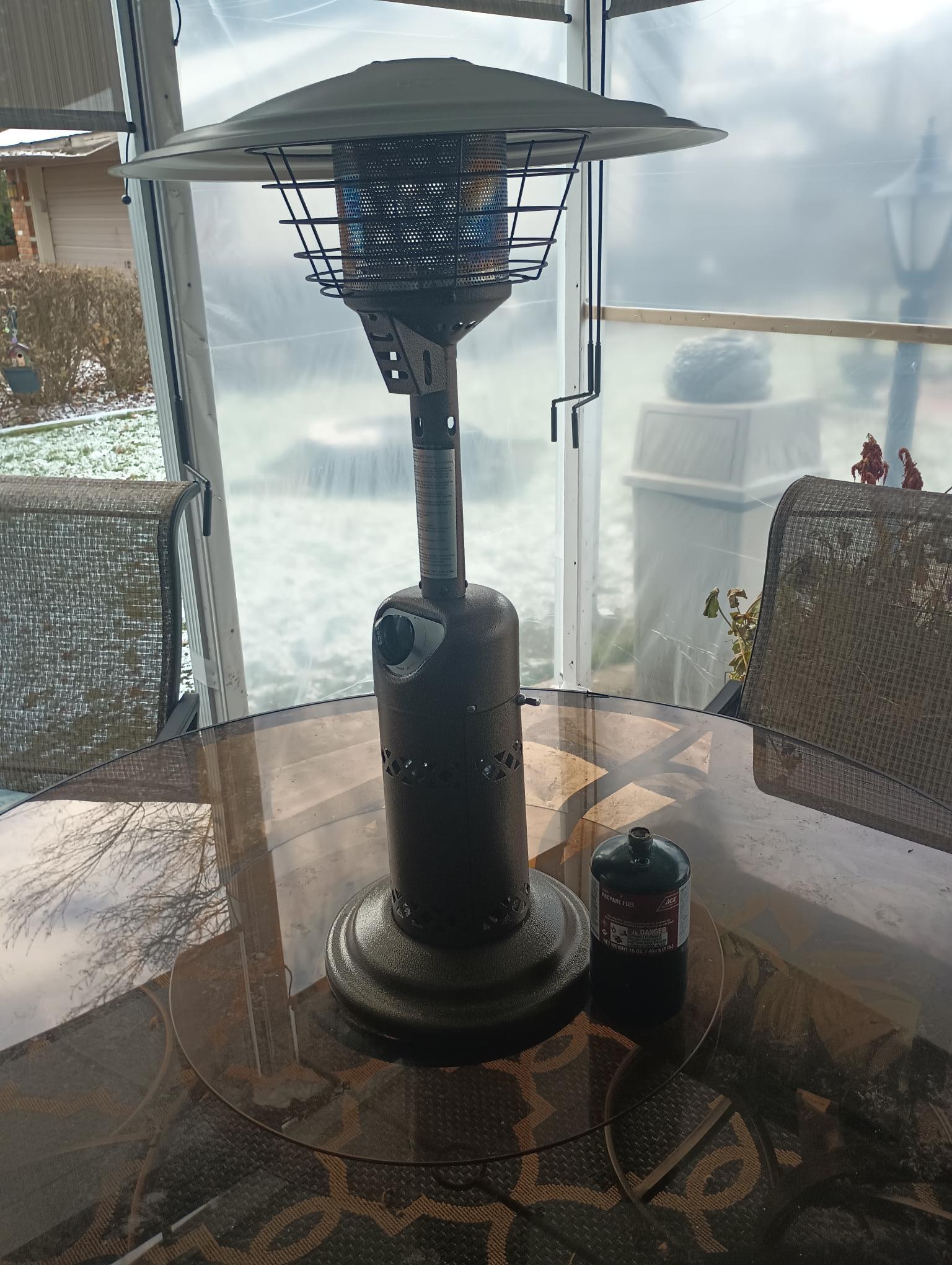 11,000 BTU Patio Heater Tabletop Outdoor Heater, Mini Portable Propane