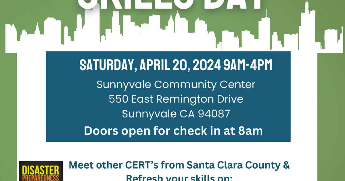 On Saturday April 20 The Santa Clara County CERT Programs Will On saturday april 20 the santa clara county cert programs will