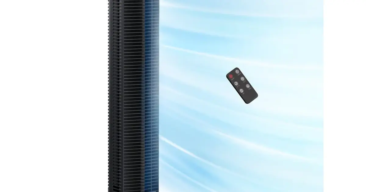 Homech Tower Fan , 3Speed Floor Fan Bladeless Tower Fan with Remote
