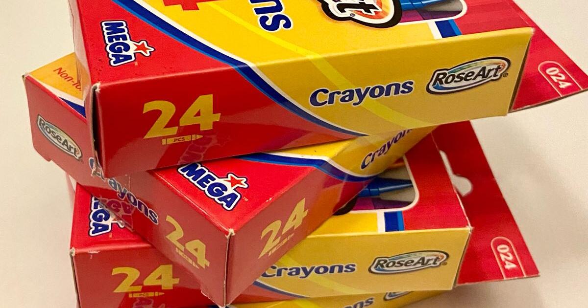 [NEW, Unopened] RoseArt (a la Crayola) 24 Crayons Set of 4 Boxes for