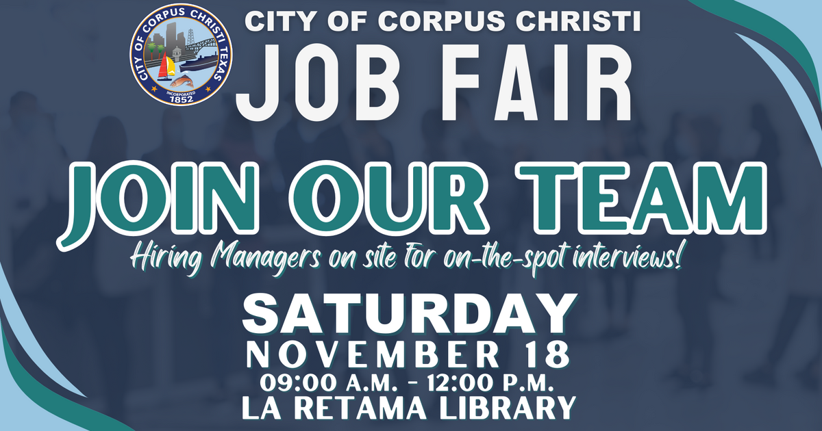 The City of Corpus Christi Job Fair is this Saturday, November 18, 2023