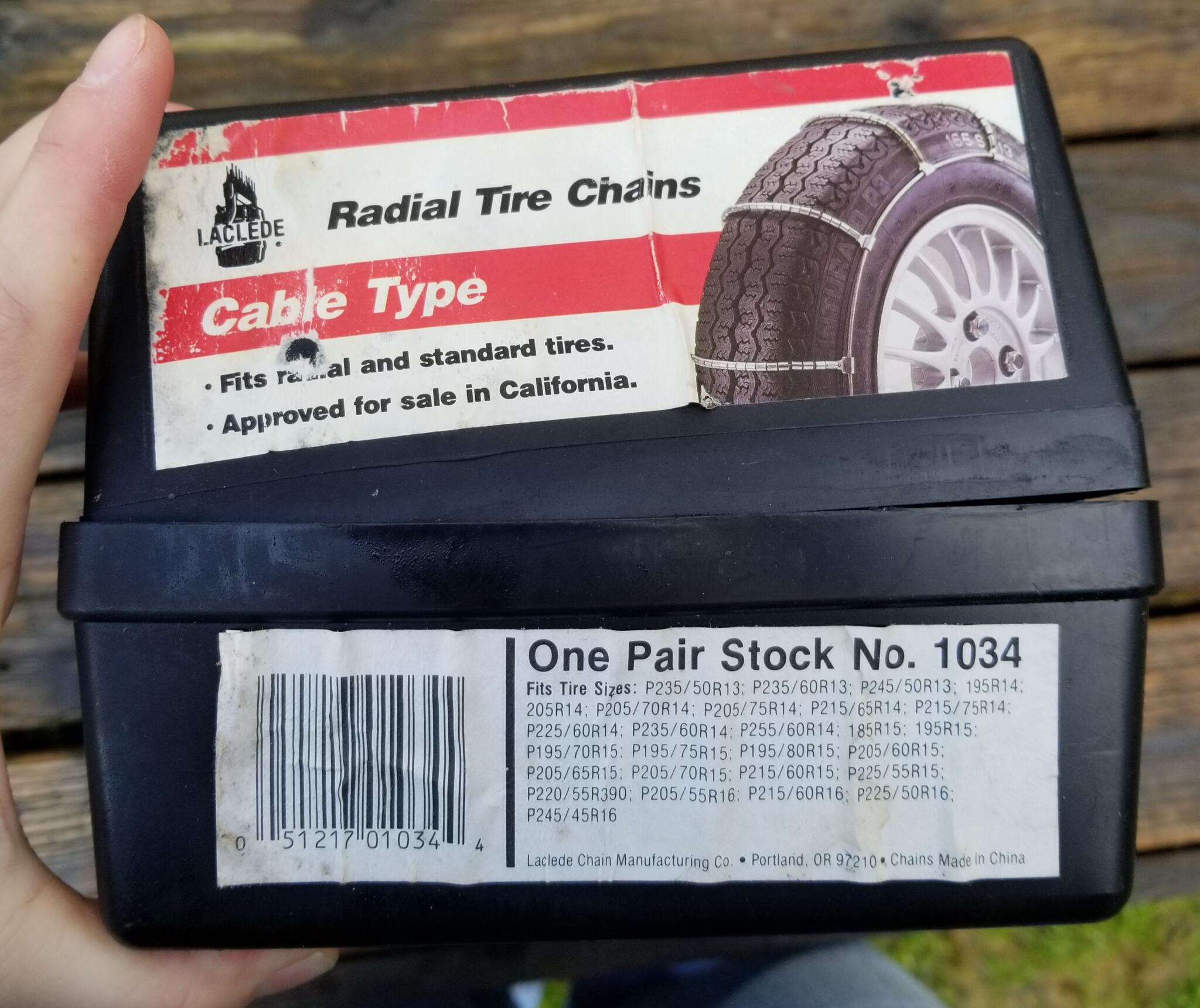 NEW Laclede Cable Radial Tire Chains Car Auto Snow Ice Traction P235