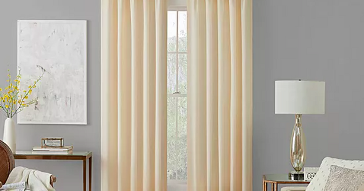 4 extra wide panels of pleated custom made beige curtains for Free in