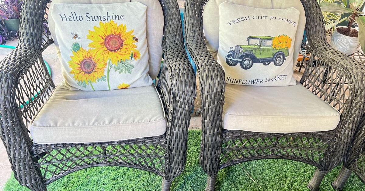 Patio furniture and sets of string lights for 300 in Camarillo, CA