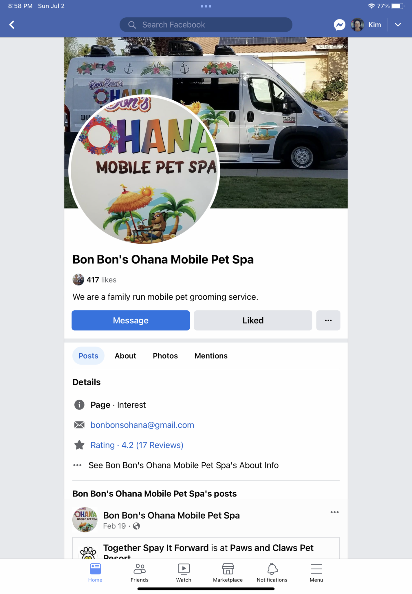 Ohana mobile dog sales grooming