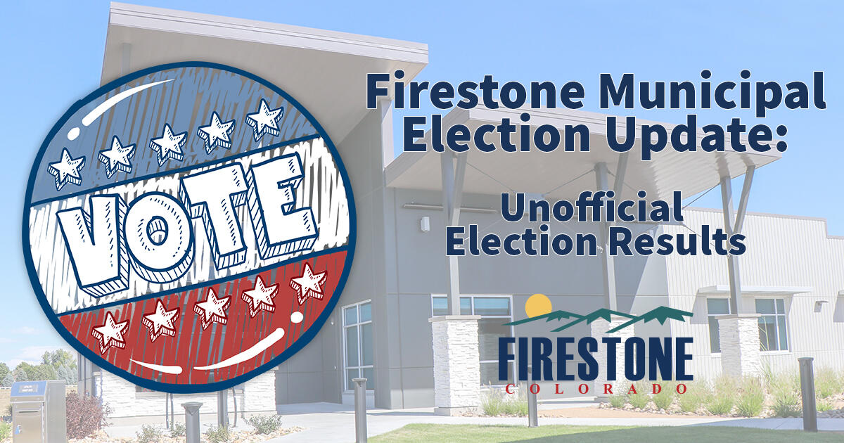 Firestone Municipal Election Update Unofficial Election Results (Town of Firestone) — Nextdoor