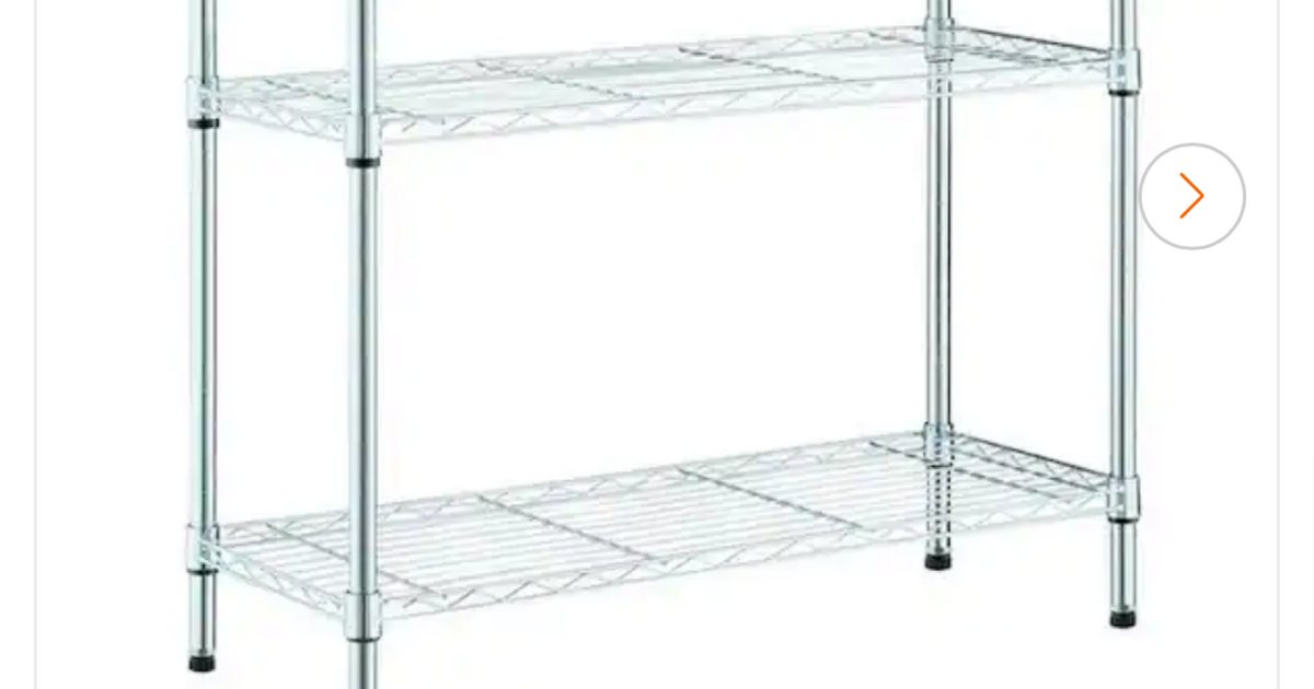 3 tier steel wire shelving unit in chrome from homedepot for 20 in