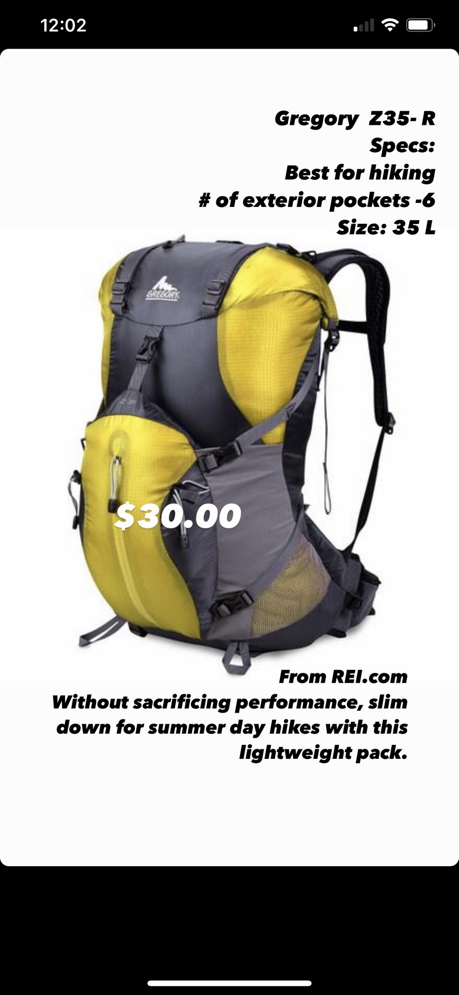 gregory z35 backpack