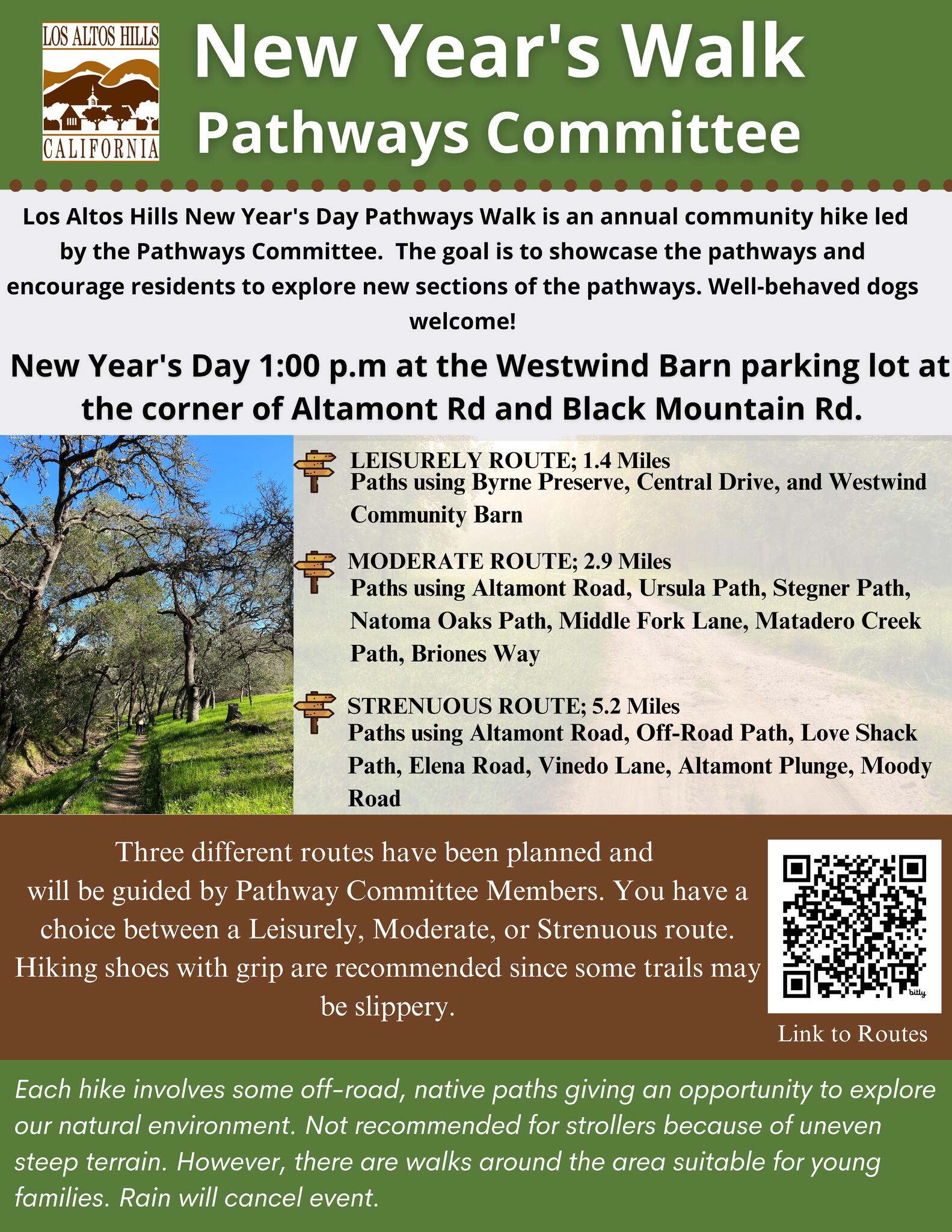 The New Year's Day Hike/Walk is an annual community hike led by the ...