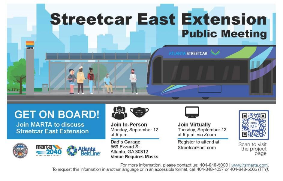 MARTA Public & Virtual Meetings: Streetcar East Extension (City of ...