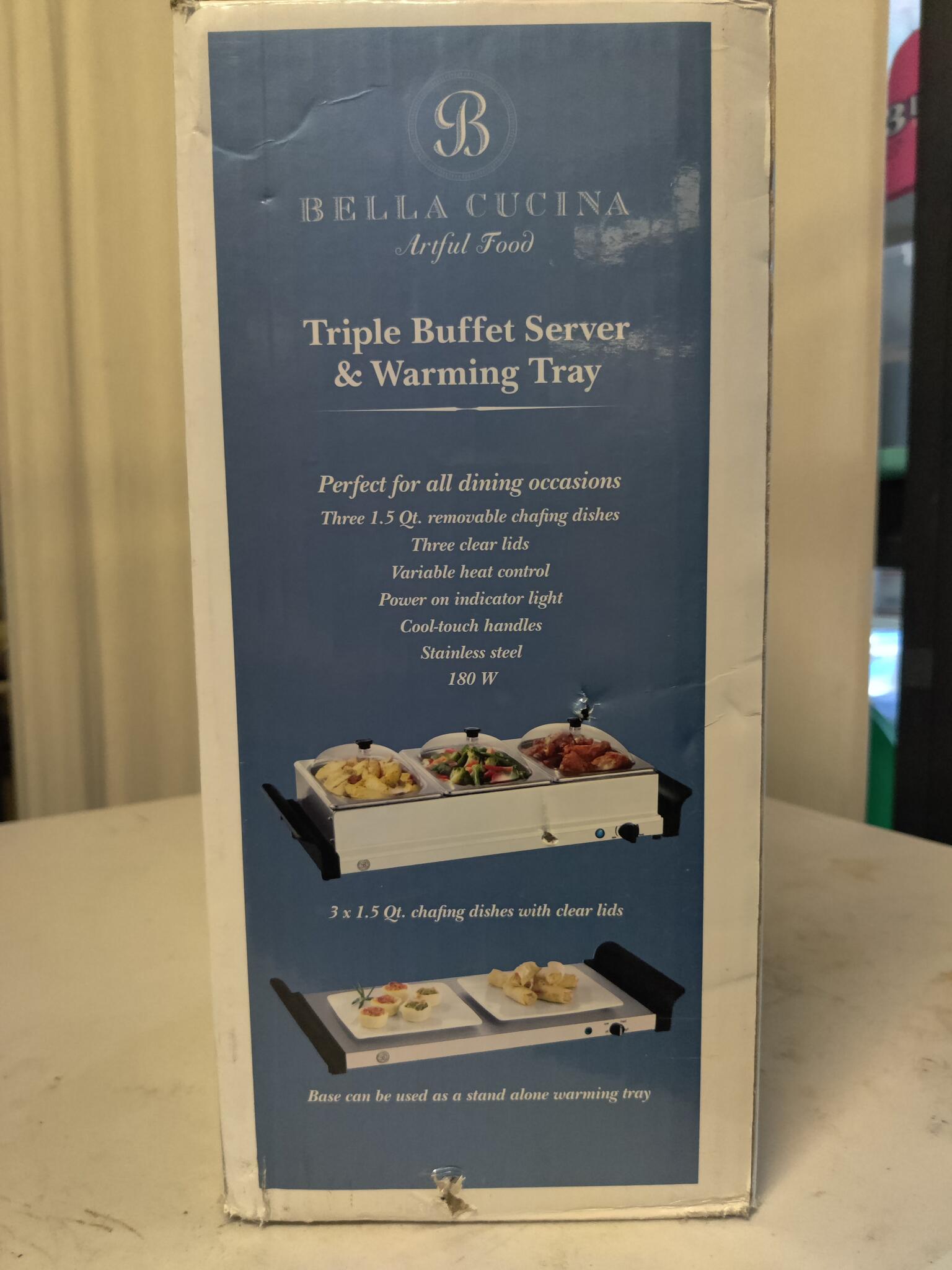 NEW! Bella Cucina; Triple Buffet Server & Warming Tray For $25 In Torrance,  CA | For Sale & Free — Nextdoor