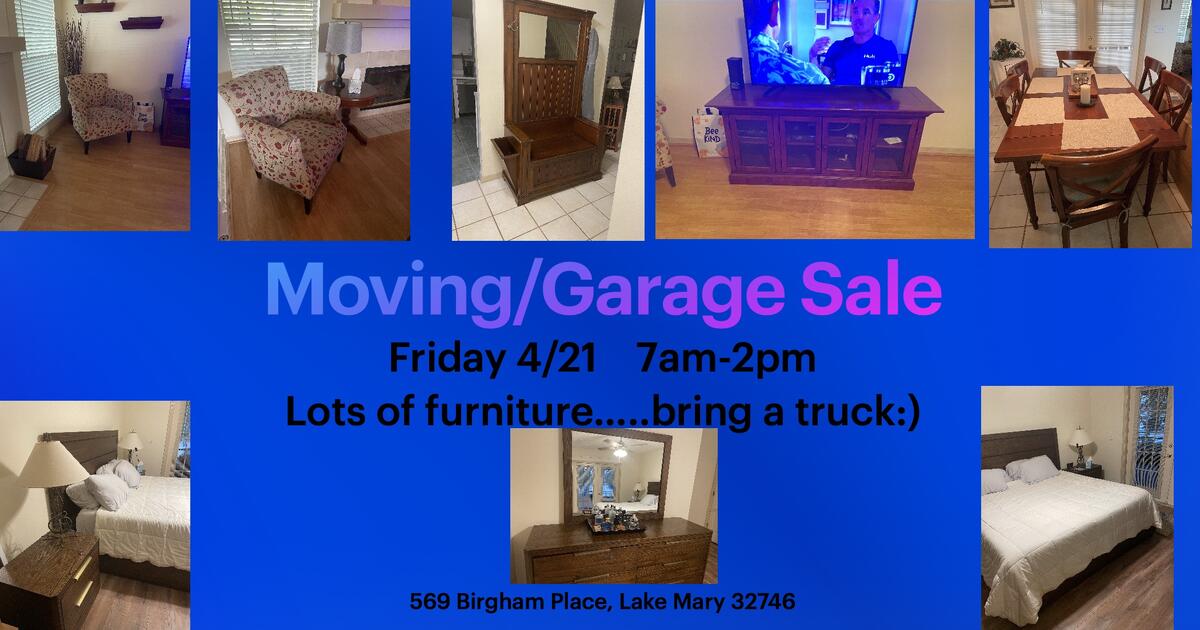 Moving/Garage Sale for $1 in Lake Mary, FL | For Sale & Free — Nextdoor