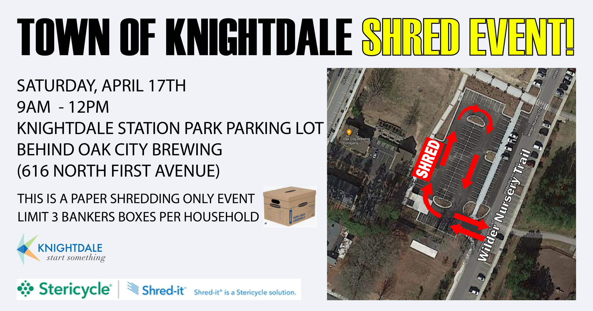 FREE Knightdale Shredding Event Saturday! (Town of Knightdale