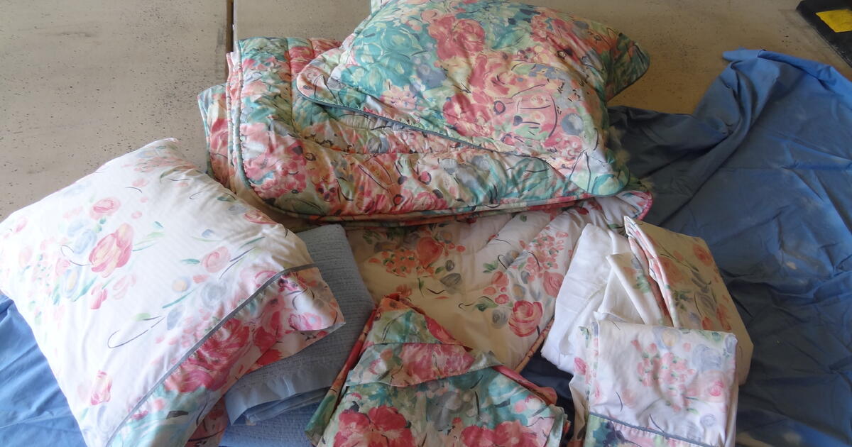 Twin comforter set sham sheets bed skirt pillows blanket pad revman
