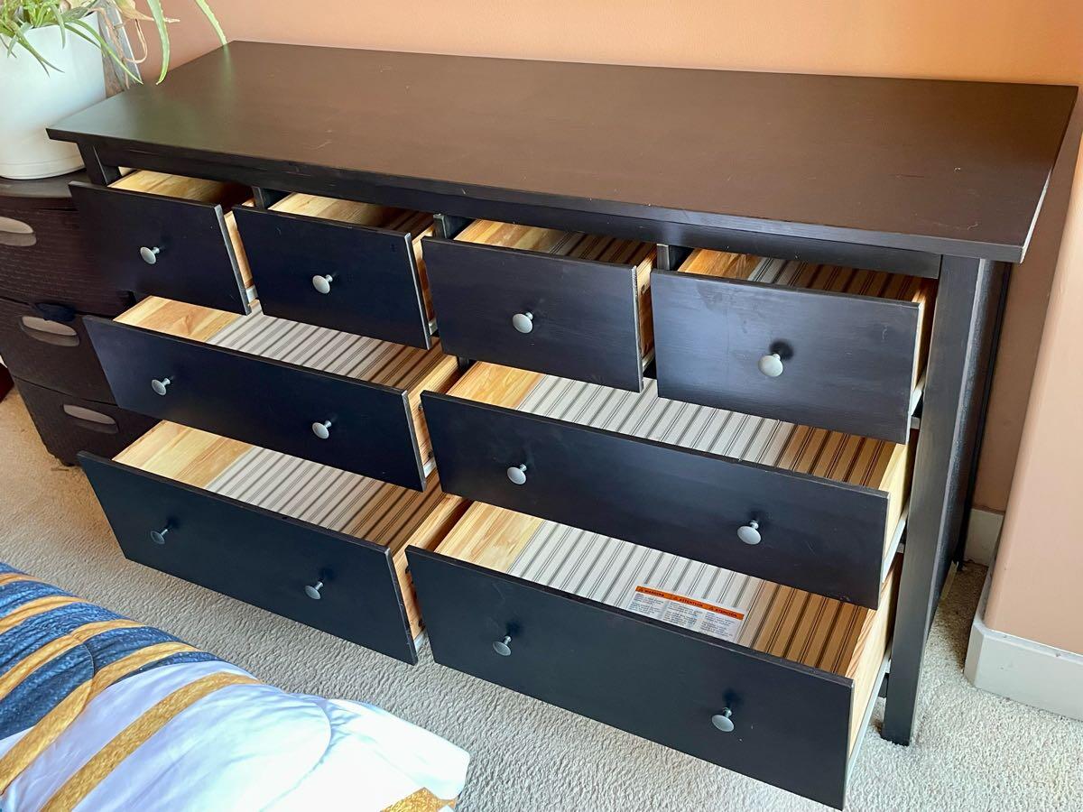 ikea hemnes 8 drawer chest dresser black brown IKEA HEMNES 8-drawer dresser, black-brown, 63x37 3/4