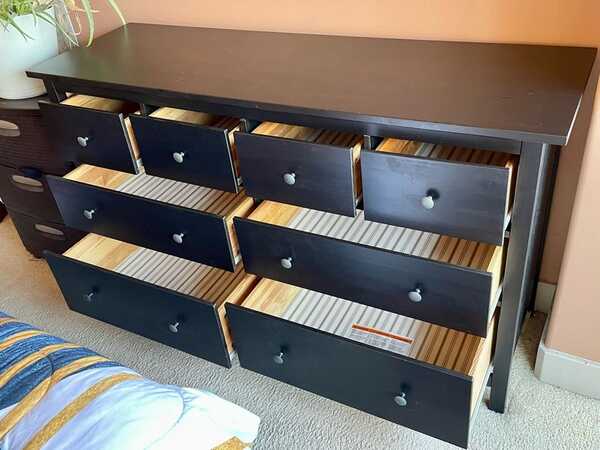 ikea hemnes 8 drawer chest dresser black brown IKEA HEMNES 8-drawer dresser, black-brown, 63x37 3/4