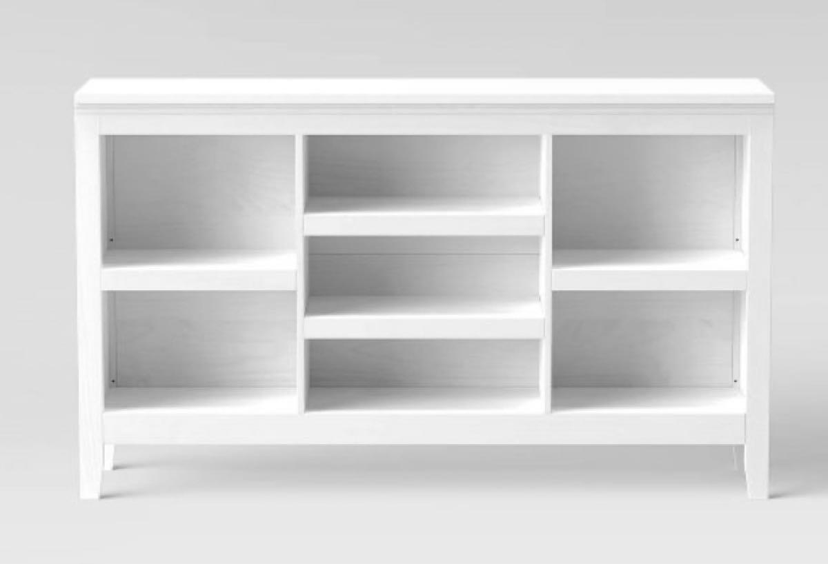 Carson Horizontal Bookcase/Shoe Storage with Adjustable Shelves