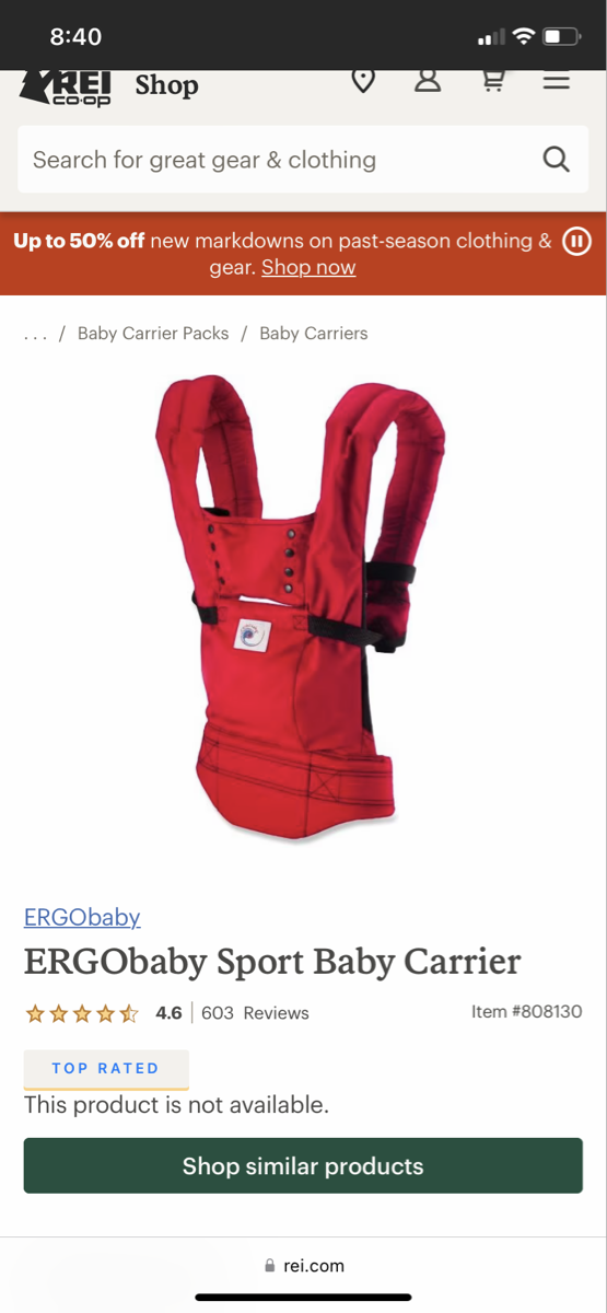 Ergobaby sport outlet red