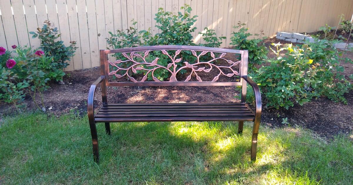 Brand new wrought iron patio bench for 180 in Medford, OR Finds