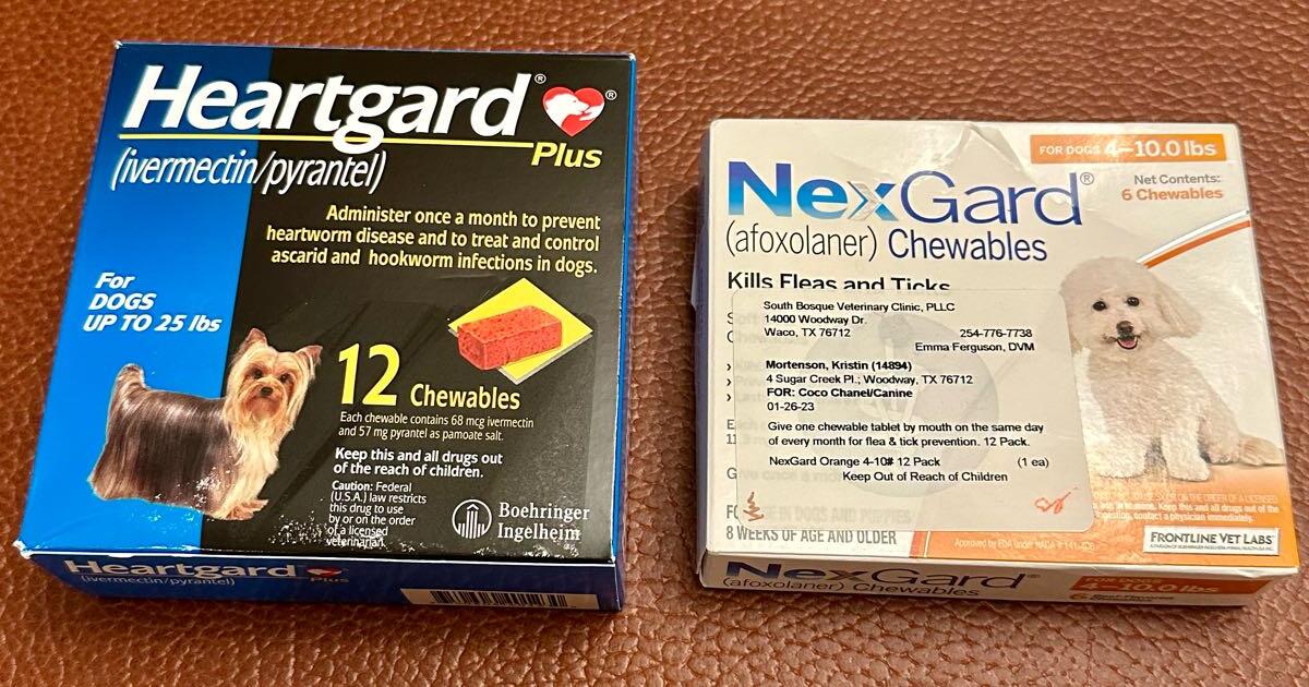 Heartgard/Nexgard for small dog for 60 in Woodway, TX For Sale