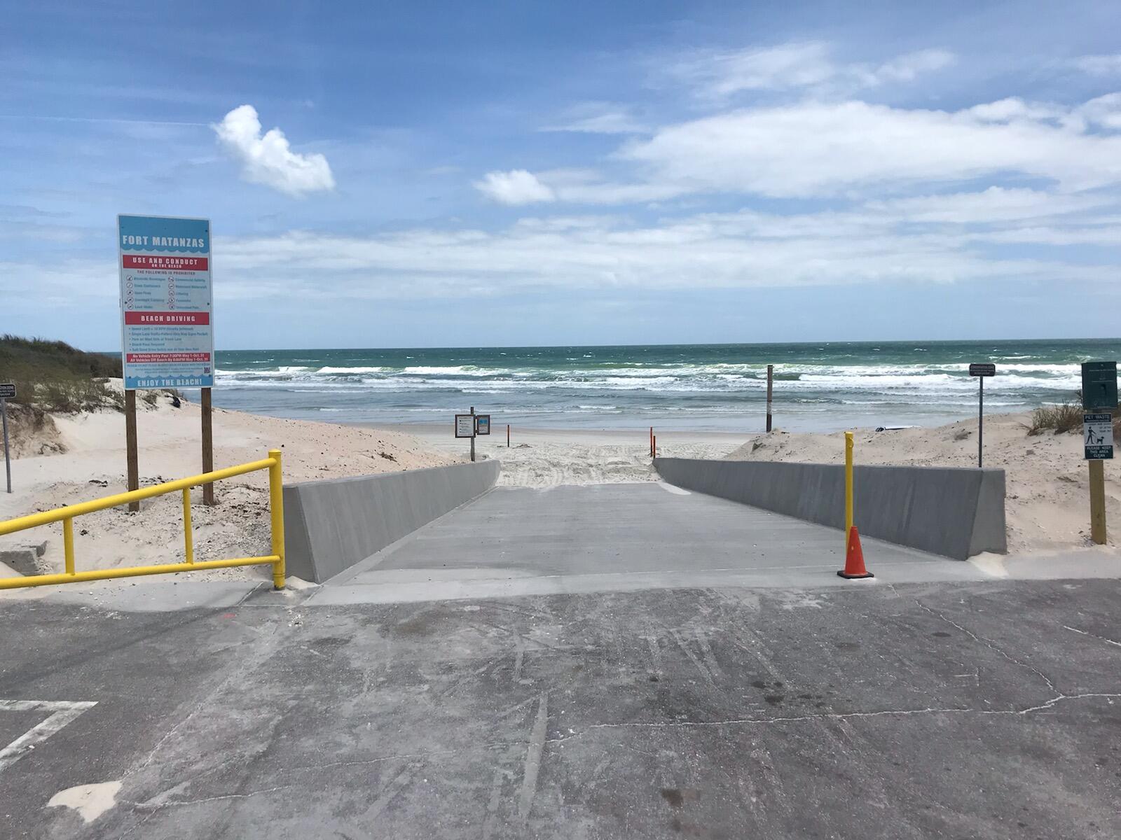 Fort Matanzas Beach Ramp Open to Vehicular Access (St. Johns County