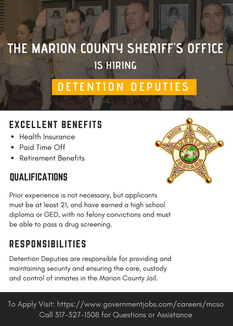 The Marion County Sheriff's Office is hiring Detention Deputies and 911 ...