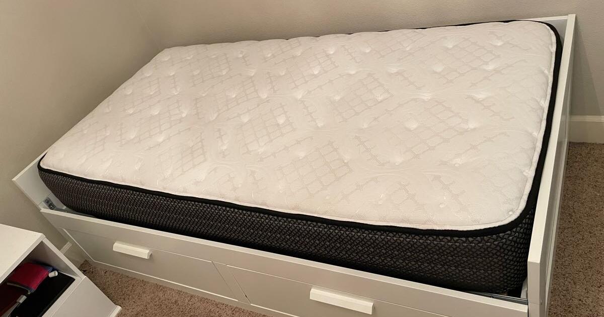 IKEA trundle bed with storage and twin Mattresses for $30 in Portland ...