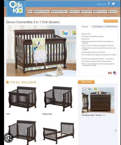 Devon convertible 4 in 1 crib hotsell