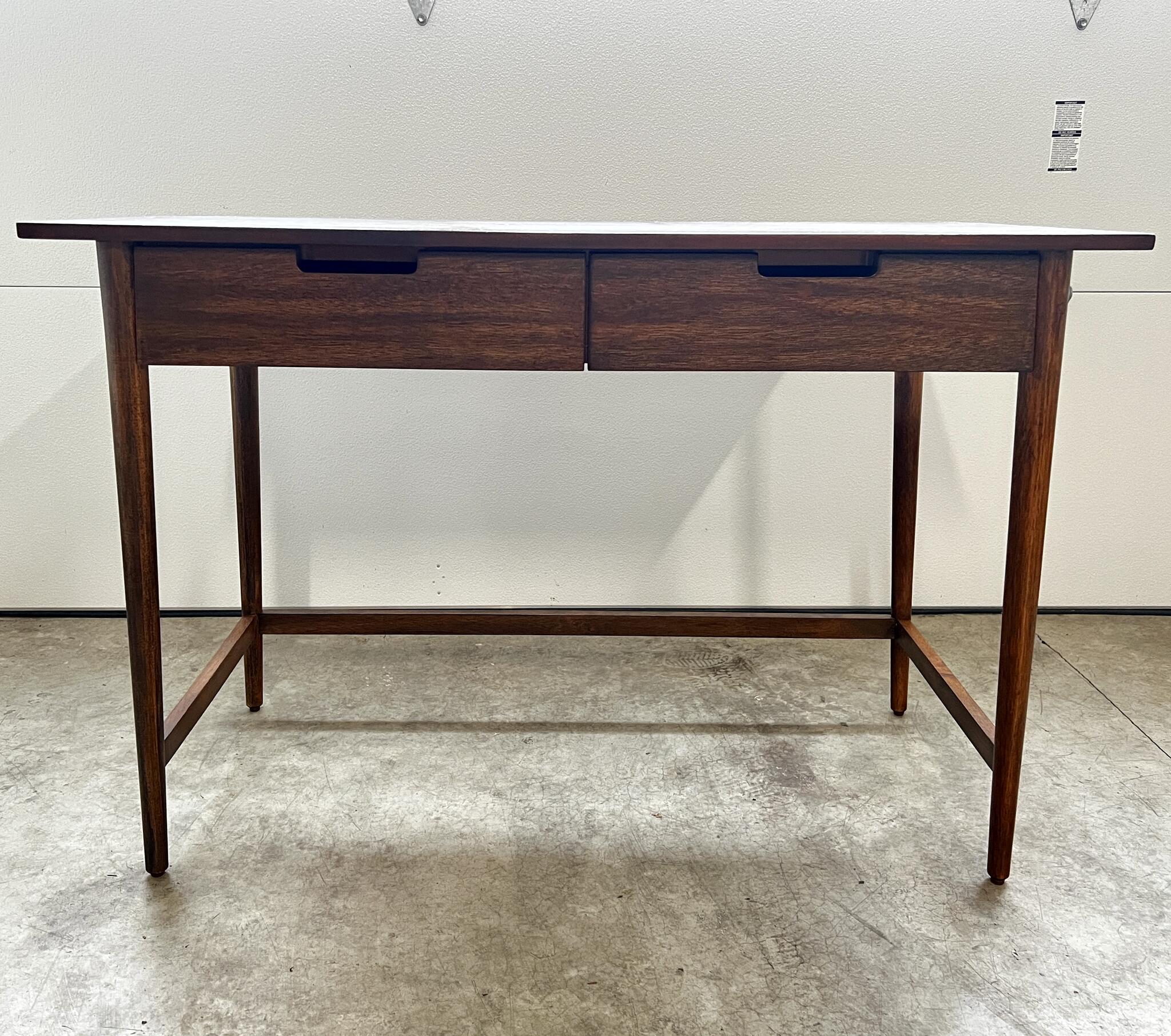 ellwood wood writing desk with drawers