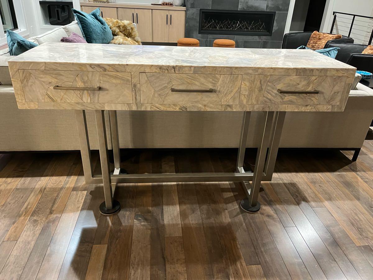 Arhaus Petra Server in Century Marble for Free in Akron, OH For Sale