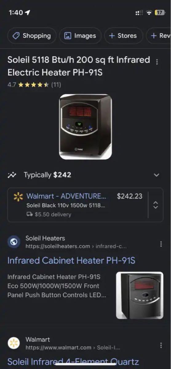 Soleil Electric Heater For $60 In Fort Worth, TX | For Sale u0026 Free —  Nextdoor