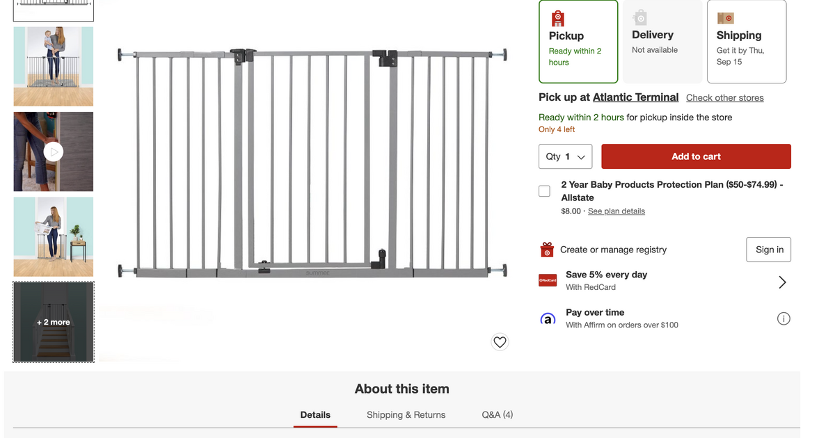 30" baby gate used once! for Free in Brooklyn, NY For Sale & Free — Nextdoor
