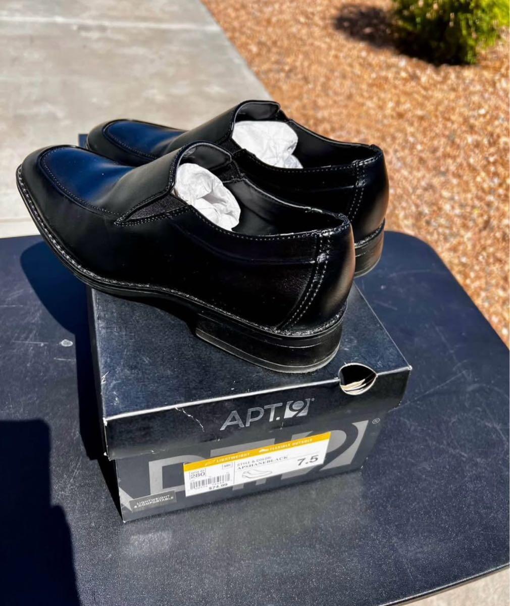 apt 9 black dress shoes APT. 9 Kirk Memory Foam Ortholite Kirk Black Toe Dress Shoes Mens Size 10.5  M