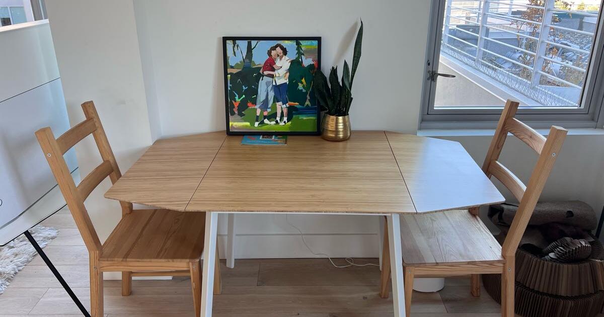 FREE Like new IKEA breakfast nook folding table and chairs for Free in