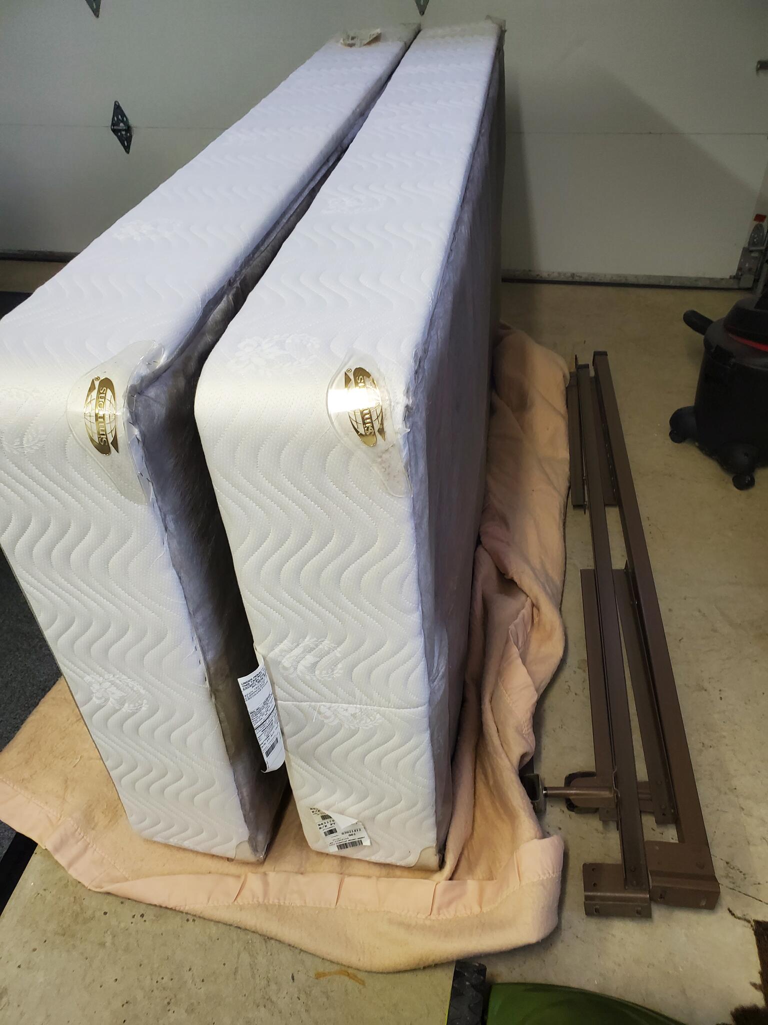 Bed frame and King Size box springs for Free in Scappoose, OR For