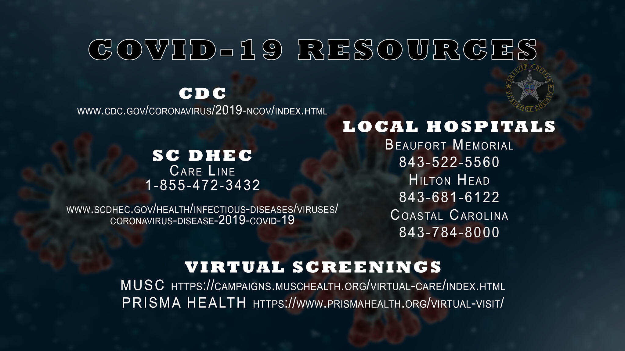 Four Sheriff's Office deputies quarantined for possible COVID19