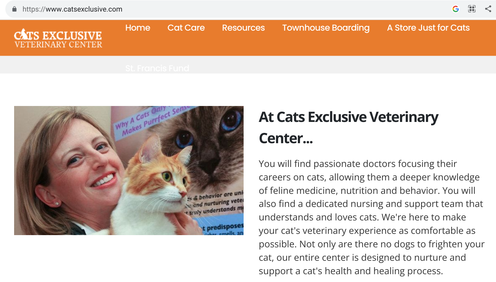 Cats exclusive hot sale vet