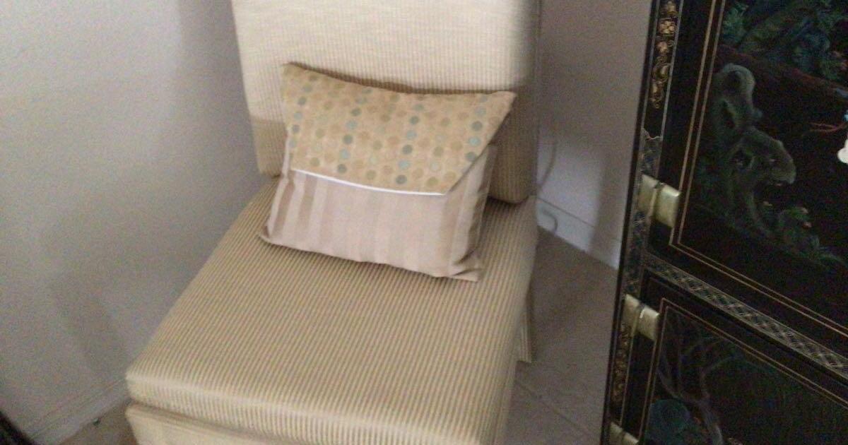 Beautiful cream beige gold striped chairs for 60 in Clermont, FL For Sale & Free — Nextdoor