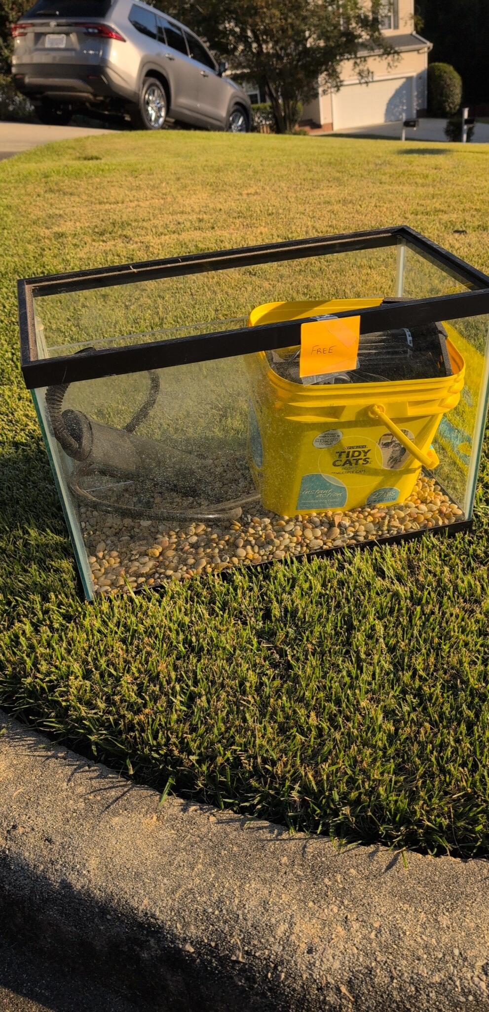 Aquarium Tank with Gravel