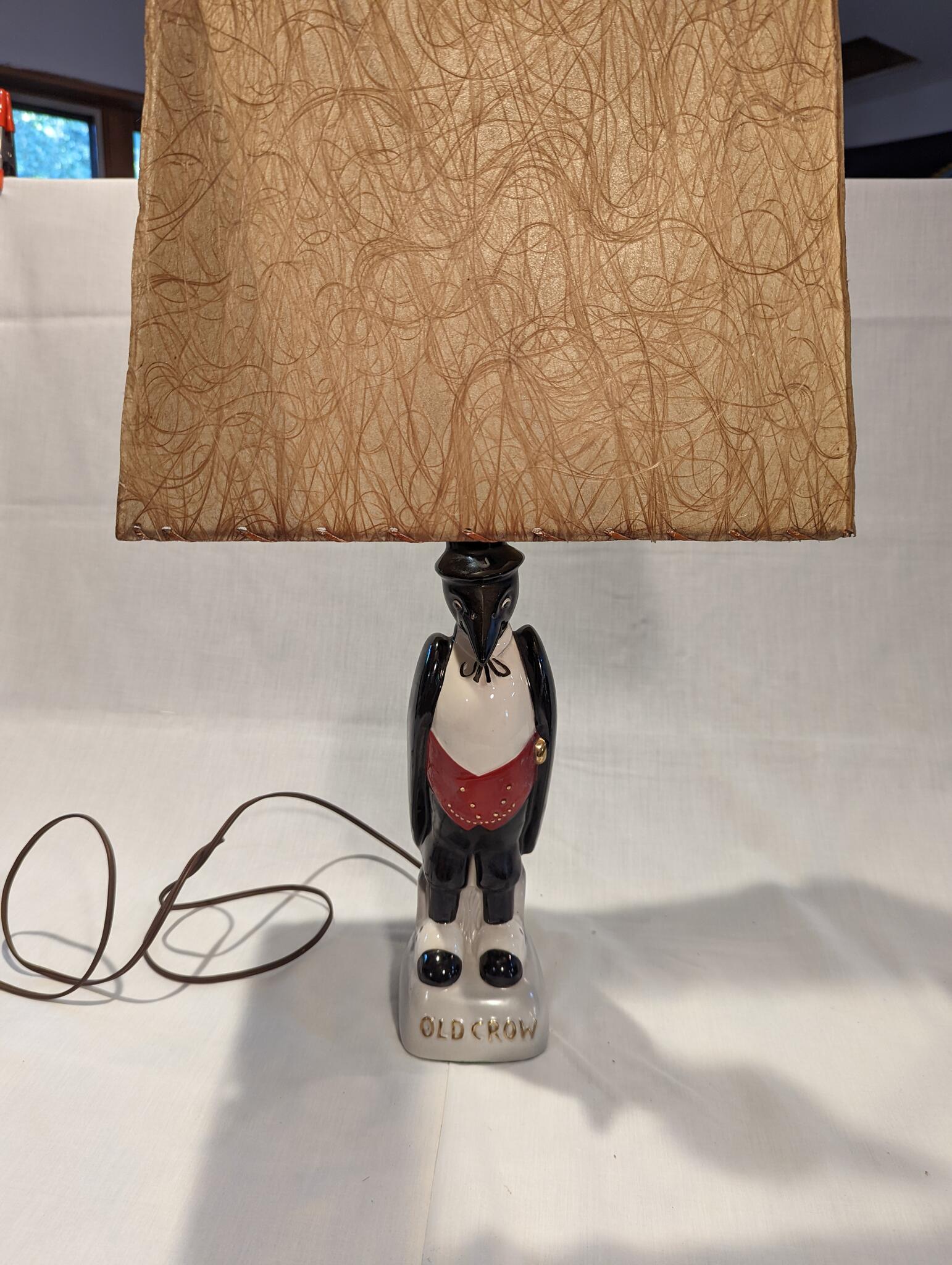 old crow whiskey lamp