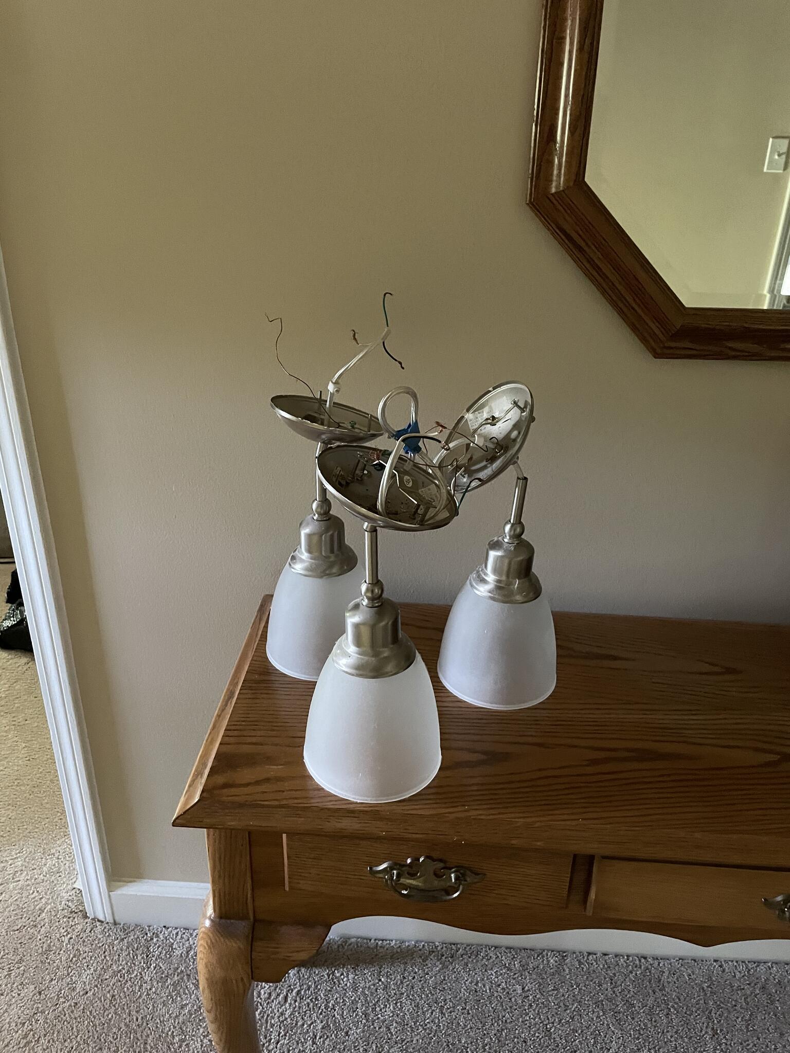 Three Ceiling Light Fixture