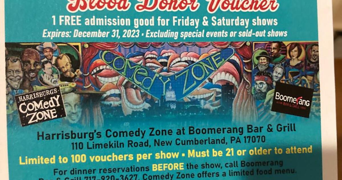 2 free tickets to Harrisburg comedy zone TONIGHT 12/30 for Free in ...