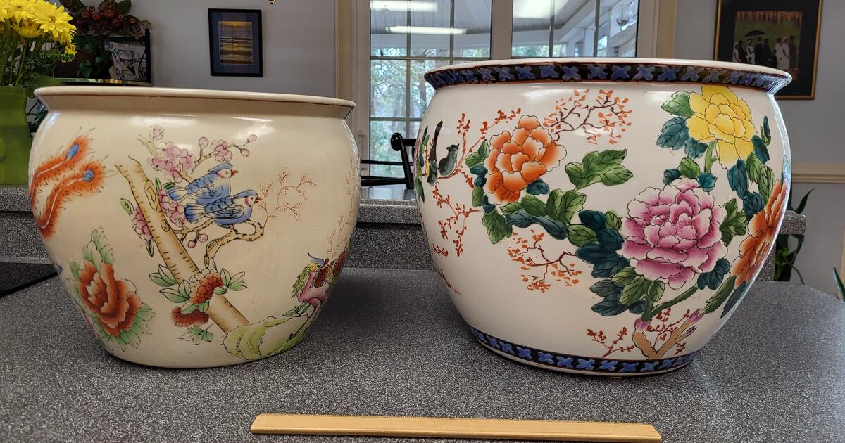 Decorative pottery fishbowls for 130 in Pawleys Island, SC For Sale