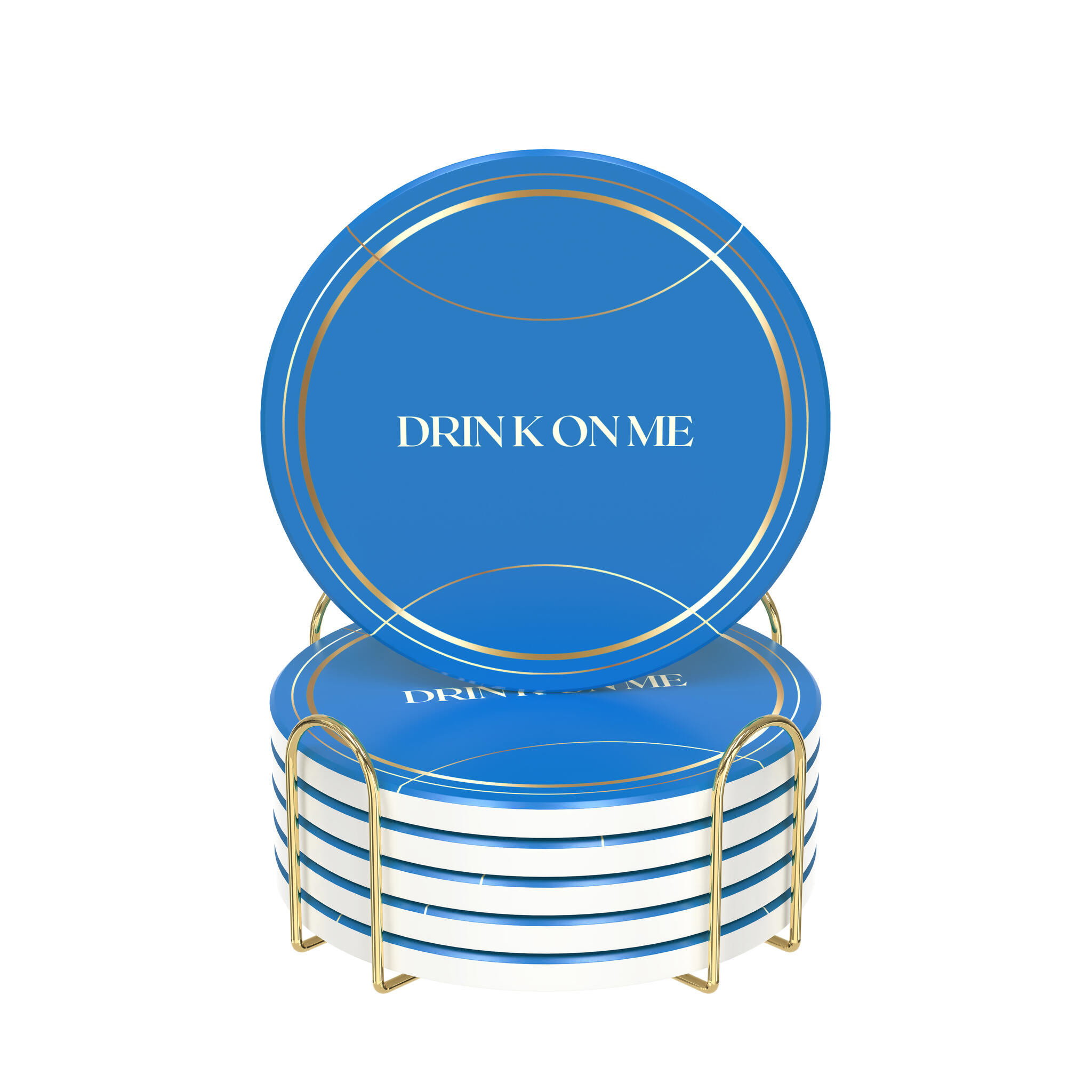 Coasters set of 6 with gold holder for Free in Allentown, PA | For Sale ...