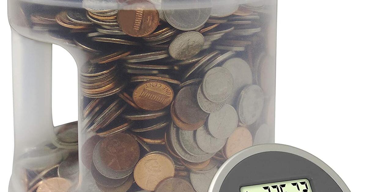 Jumbo Digital Coin Counter Bank Extra Large Savings Jar for Pennies