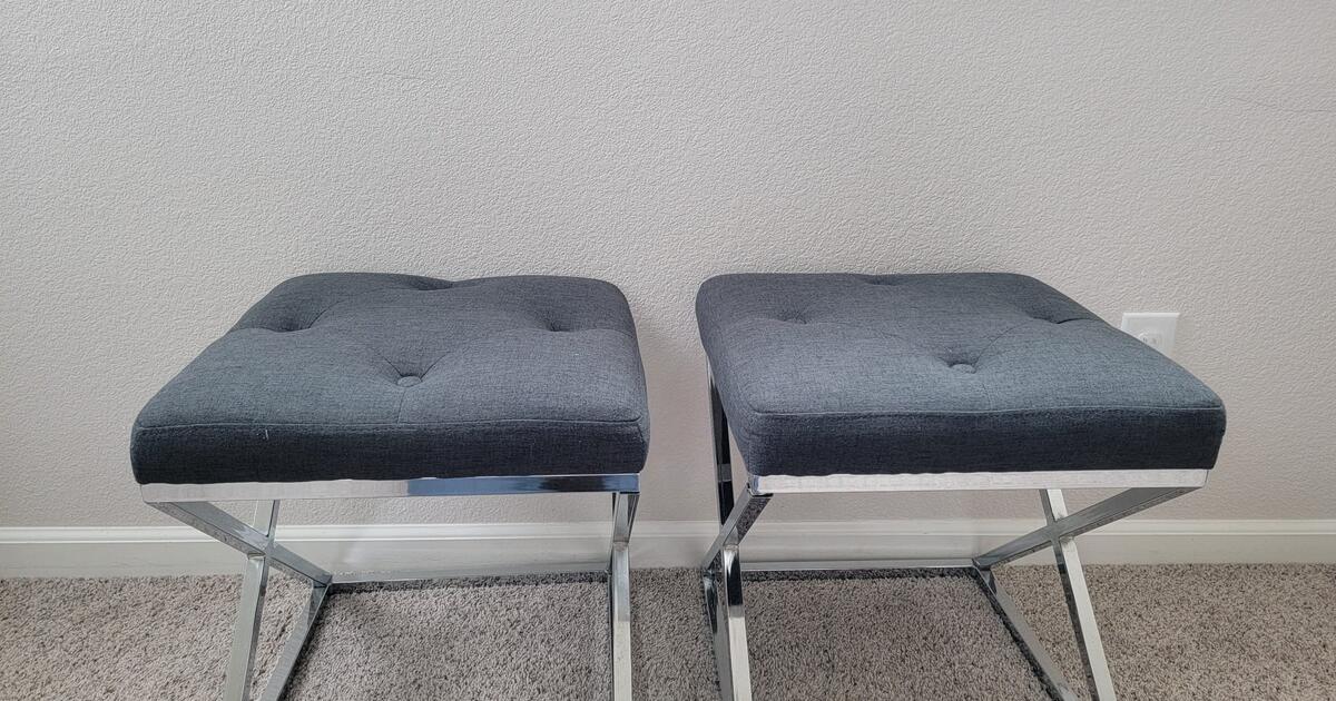 Pier 1 Imports Baker Charcoal Gray Upholstered Bench for 190 in