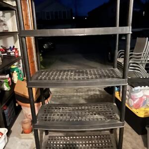 Black Plastic Shelving Unit