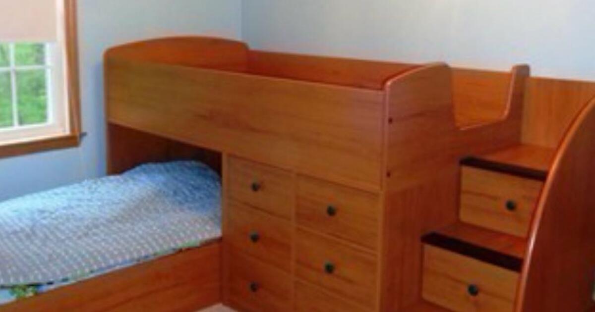 Captains Bunk Beds Built in Dresser Drawers/Stairs for 475 in