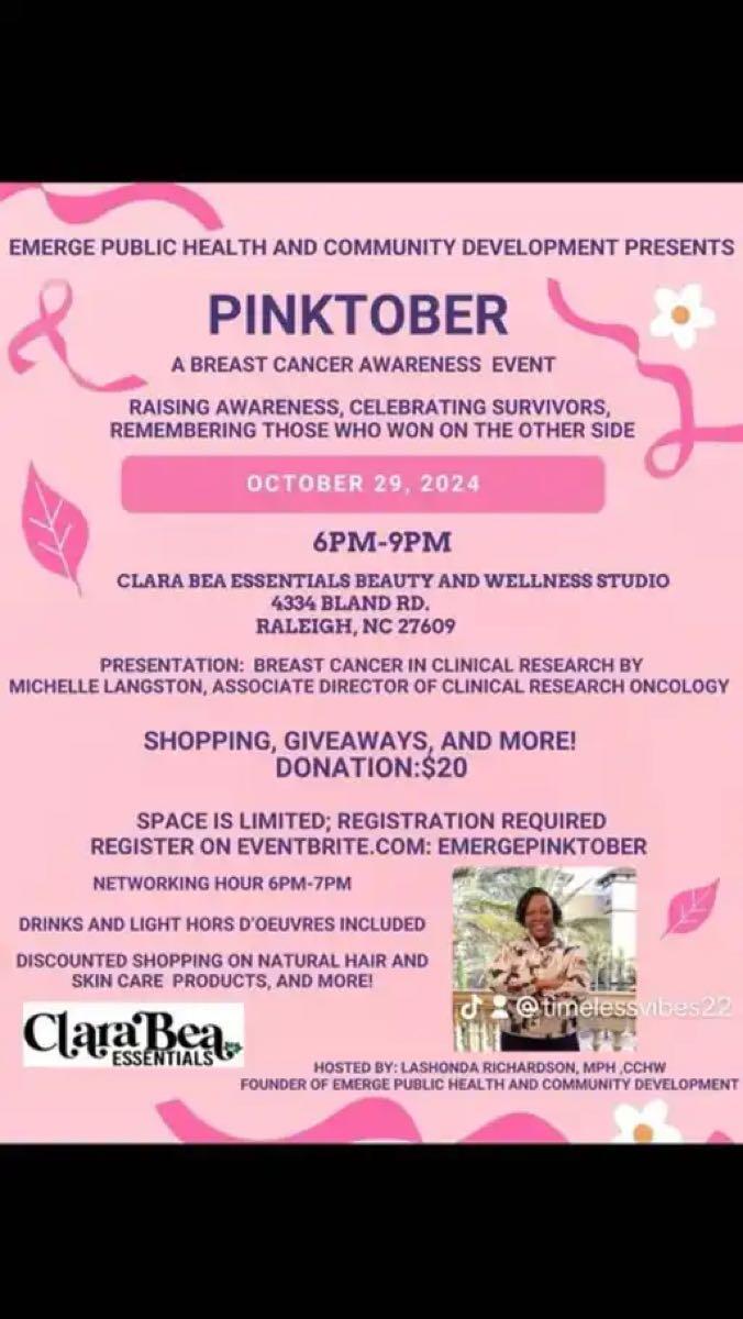 PINKTOBER; Raising Awareness, Celebrating Survivors, Remembering those who won on the other side