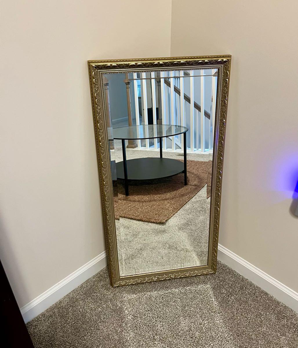 Gold antique mirror